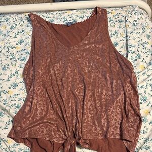 Democracy Shimmering Brown Tank Top